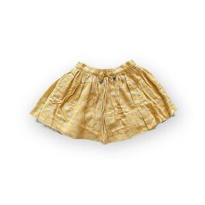 Zara Girls Shimmery Star Mustard Skirt